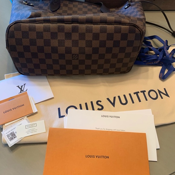 Louis Vuitton Neverfull MM Damier ebene rose - Picture 2 of 11